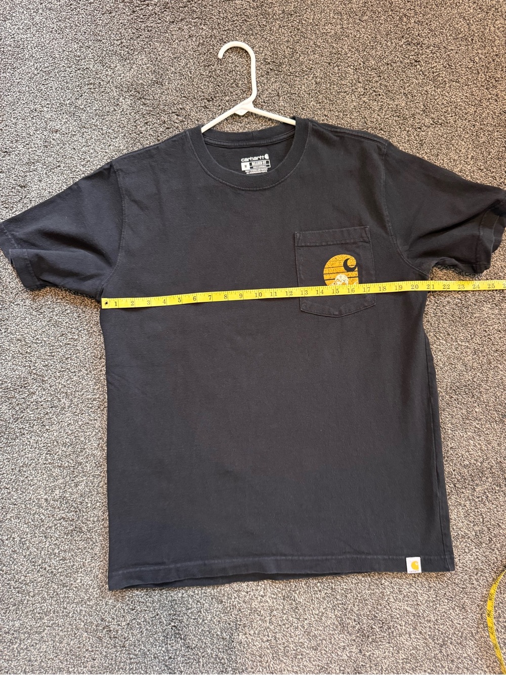 Carhartt Men’s Faded Black Pocket Short Sleeve Graphic T-Shirt Size Medium - Picture 6 of 7